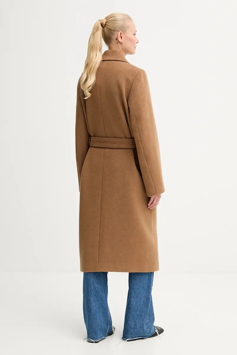 cappotto con lana colore marrone 30862 miniatura 3