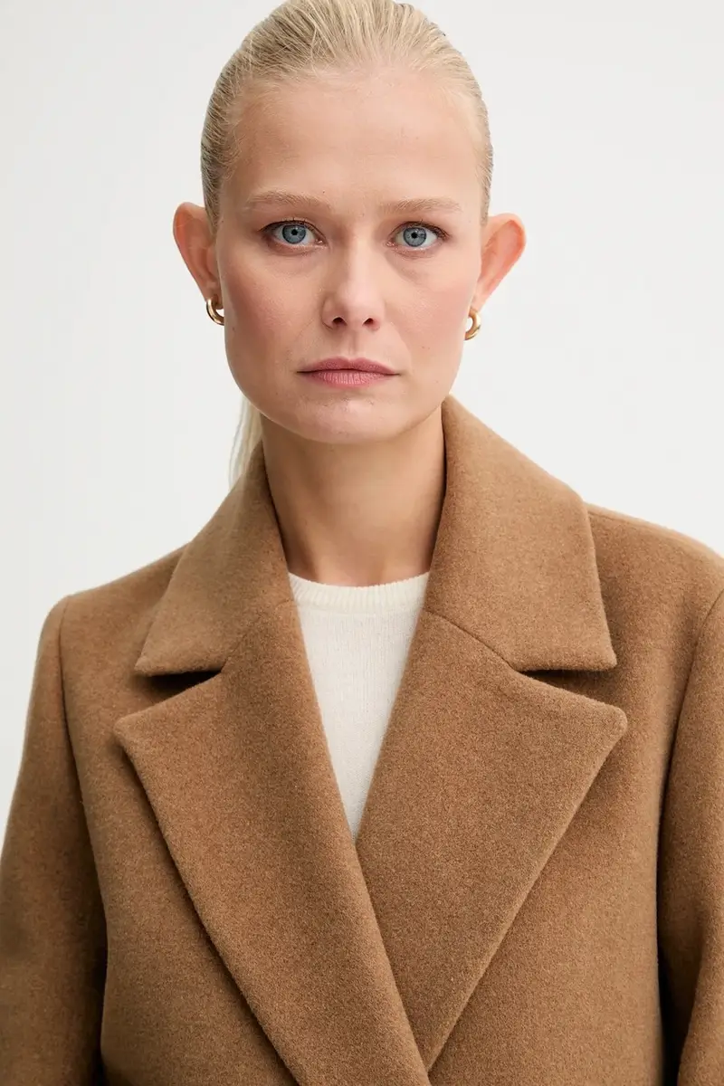 cappotto con lana colore marrone 30862 miniatura 5