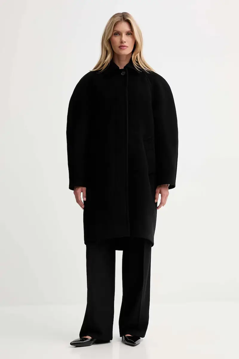 cappotto con lana colore nero 31614