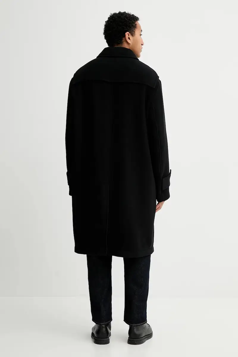 cappotto con lana colore nero 31653 miniatura 3