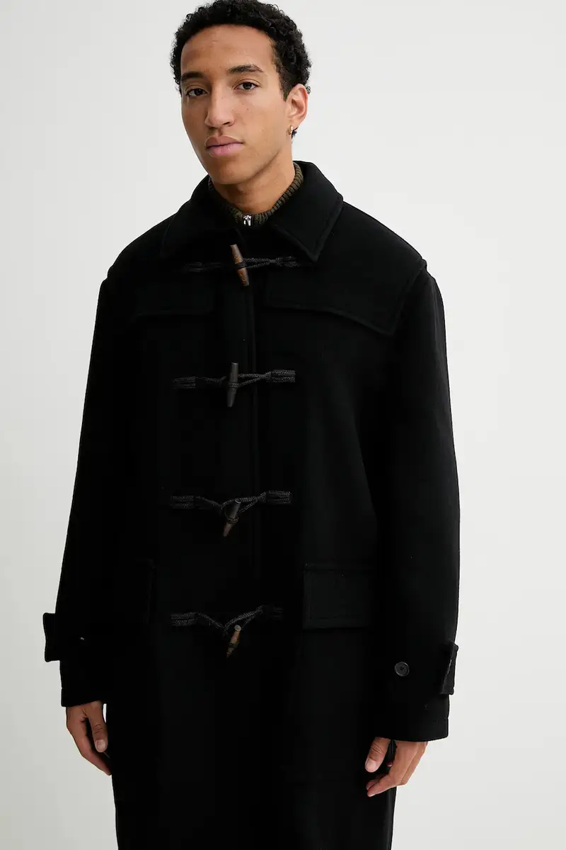 cappotto con lana colore nero 31653 miniatura 4