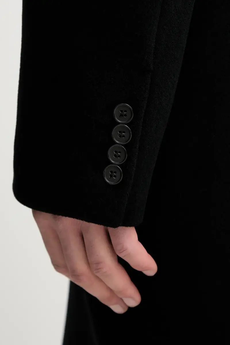 cappotto con lana colore nero 31659 miniatura 5