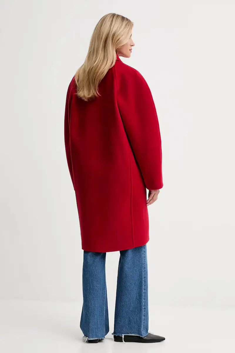 cappotto con lana colore rosso 31614 miniatura 3