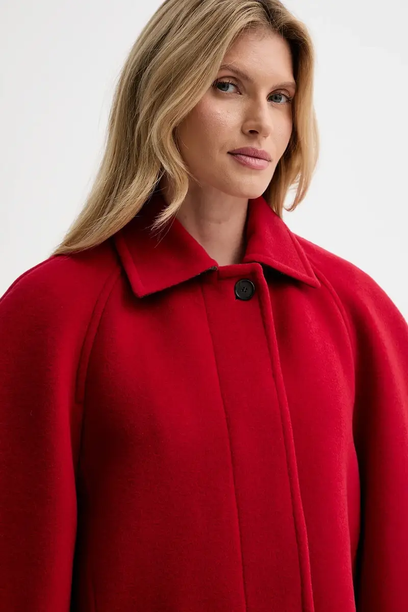 cappotto con lana colore rosso 31614 miniatura 4