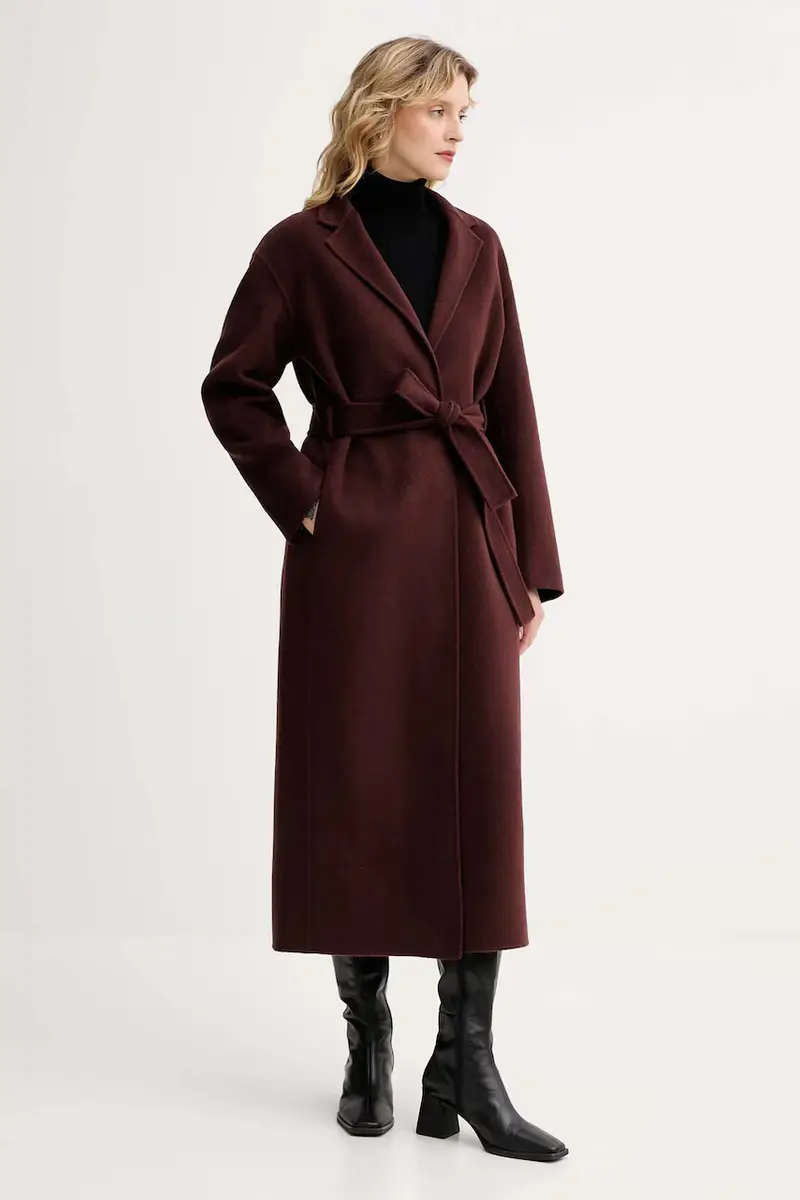 cappotto in lana colore marrone 32512 miniatura 2