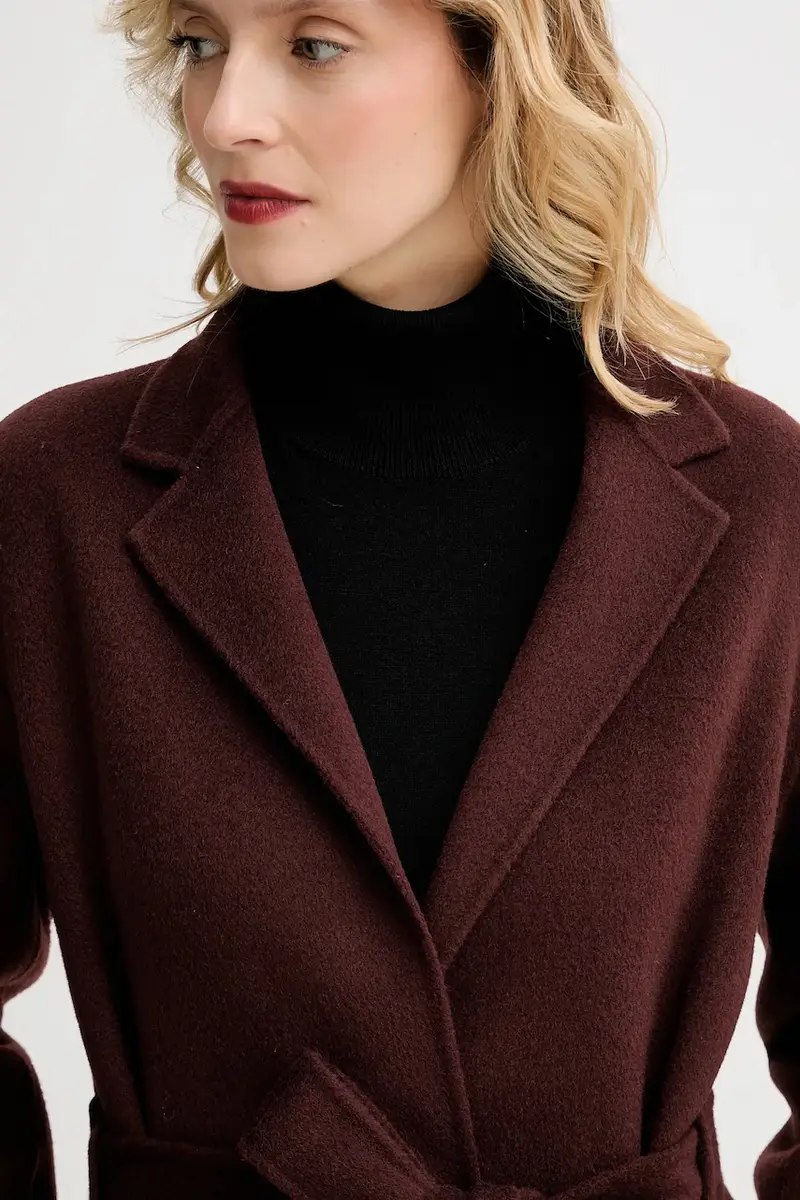 cappotto in lana colore marrone 32512 miniatura 4