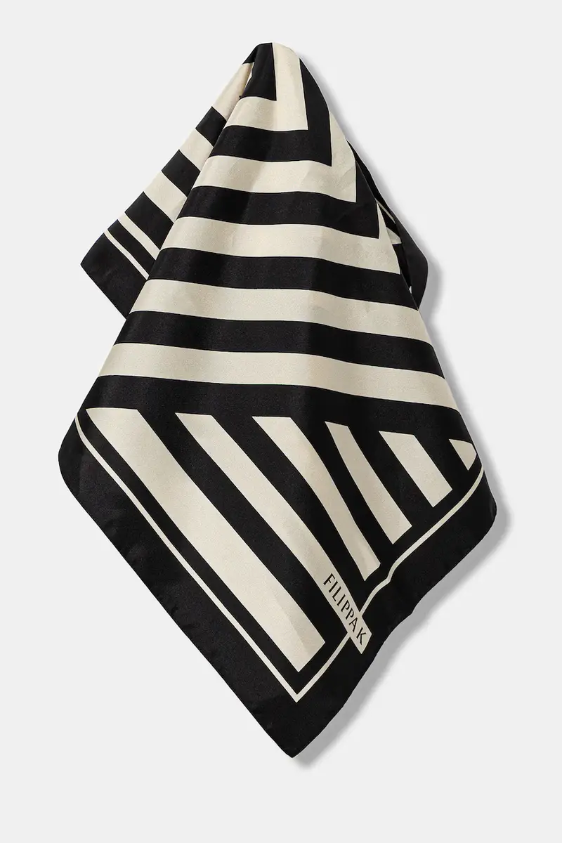 foulard in seta donna colore nero 31821