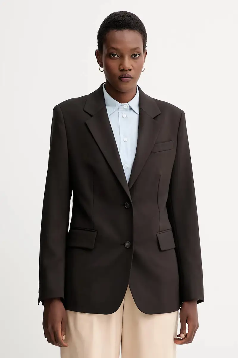 giacca con lana colore marrone 31825