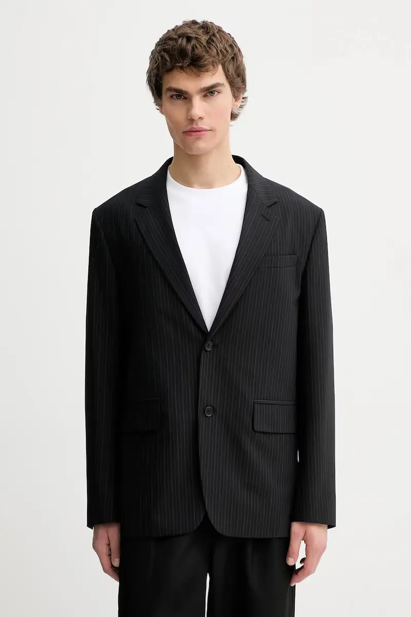 giacca con lana colore nero 31998