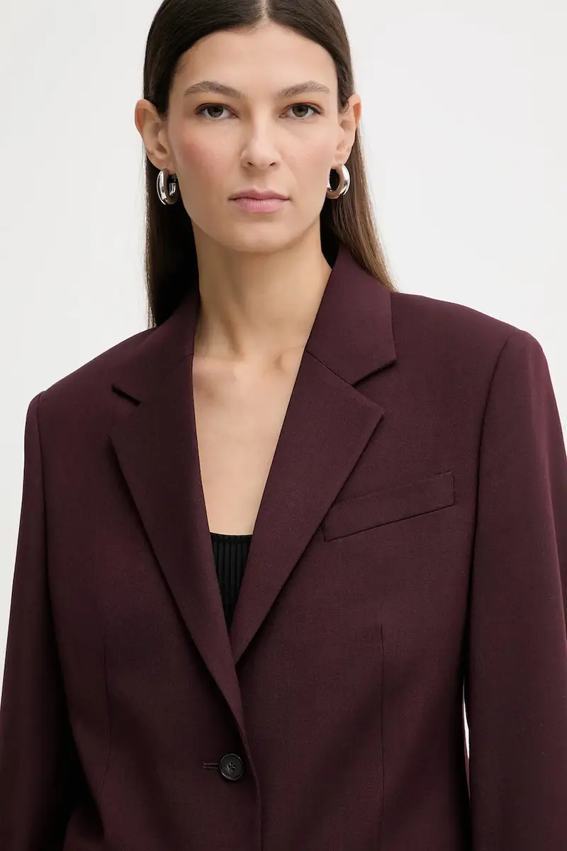 giacca con lana Granata miniatura 4