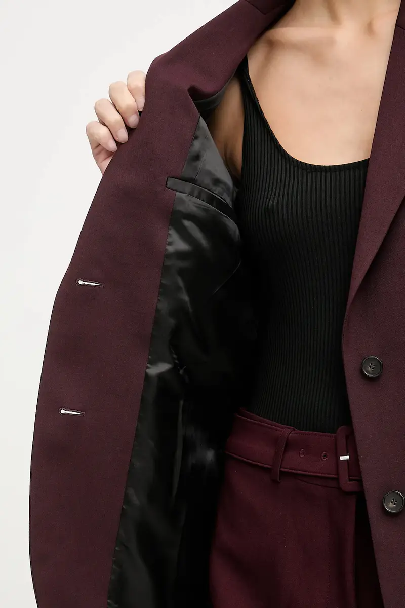 giacca con lana Granata miniatura 5