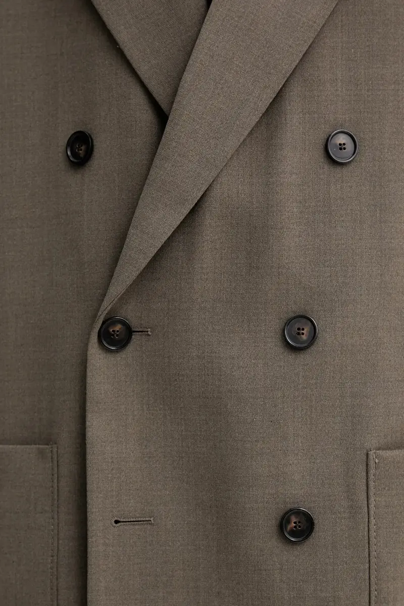 giacca con lana Marrone miniatura 5