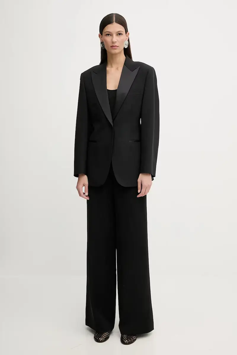 giacca con lana Nero miniatura 2