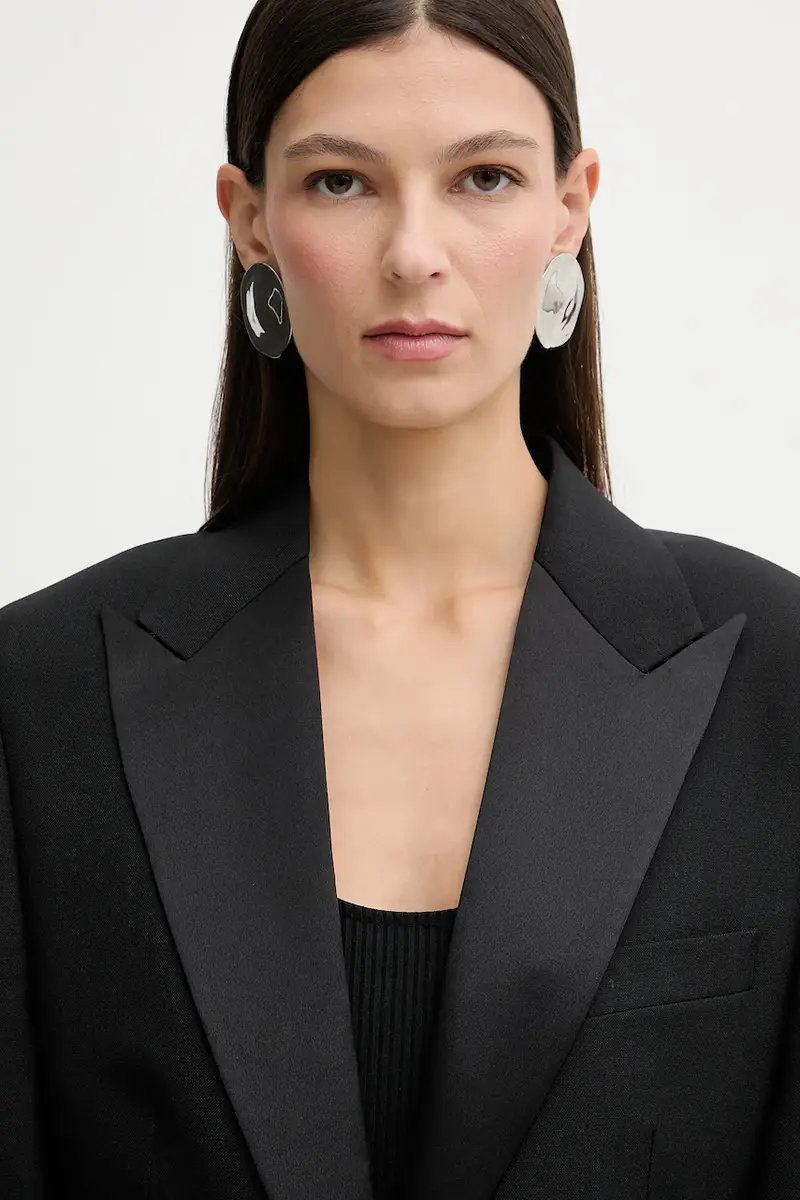 giacca con lana Nero miniatura 4