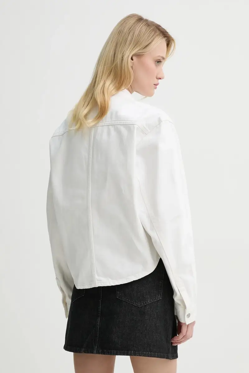 giacca di jeans colore bianco 31576 miniatura 3