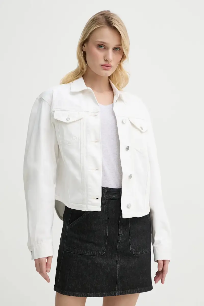giacca di jeans colore bianco 31576
