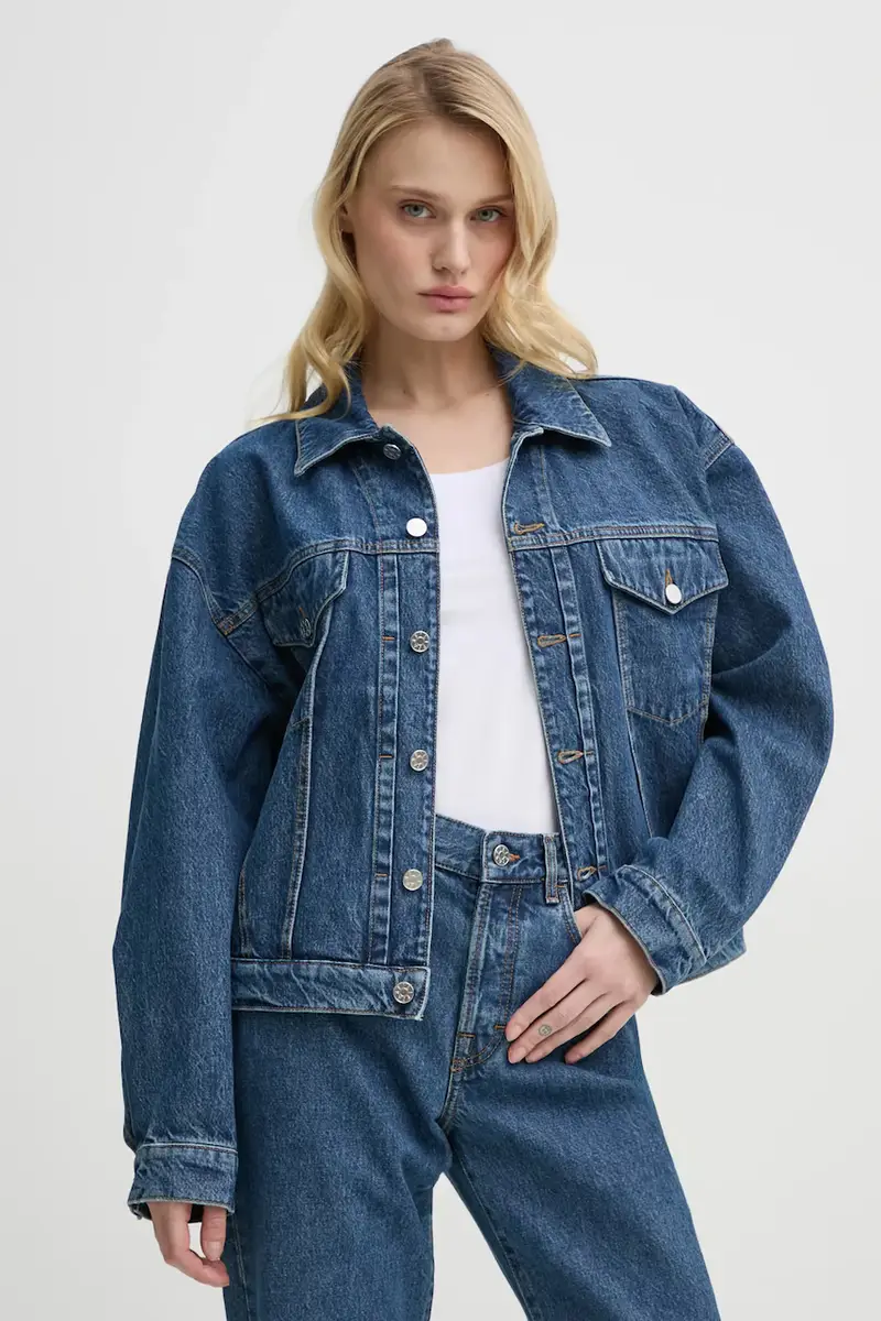 giacca di jeans colore blu navy 31380