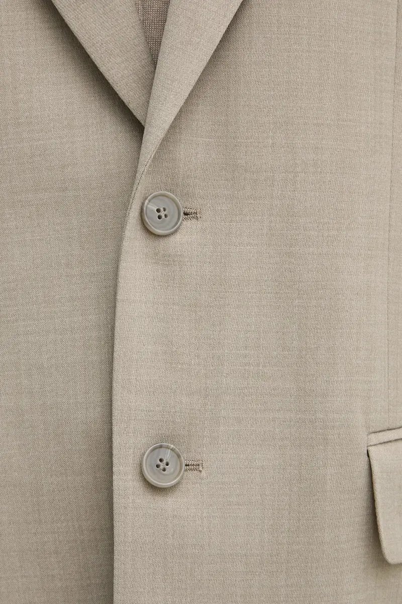 giacca in lana colore grigio 29585 Beige miniatura 5