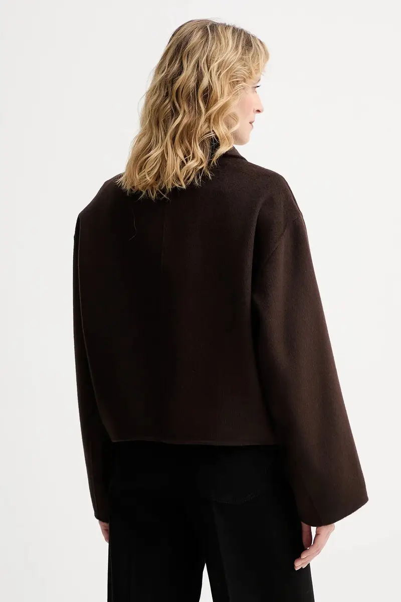 giacca in lana colore marrone 28783 miniatura 3