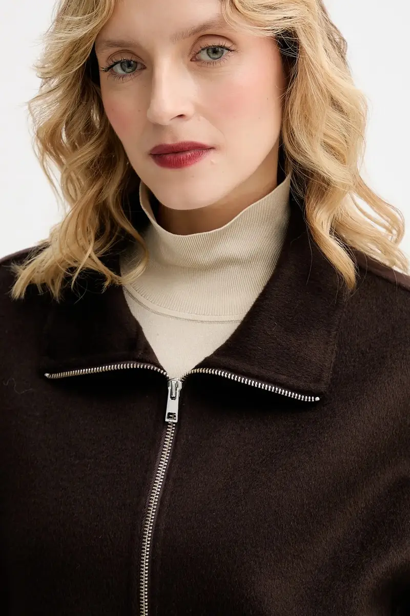 giacca in lana colore marrone 28783 miniatura 4