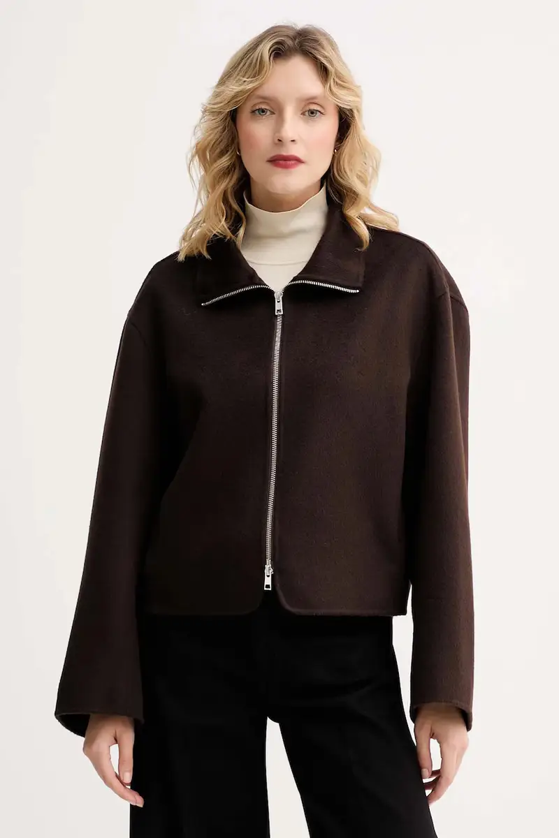 giacca in lana colore marrone 28783