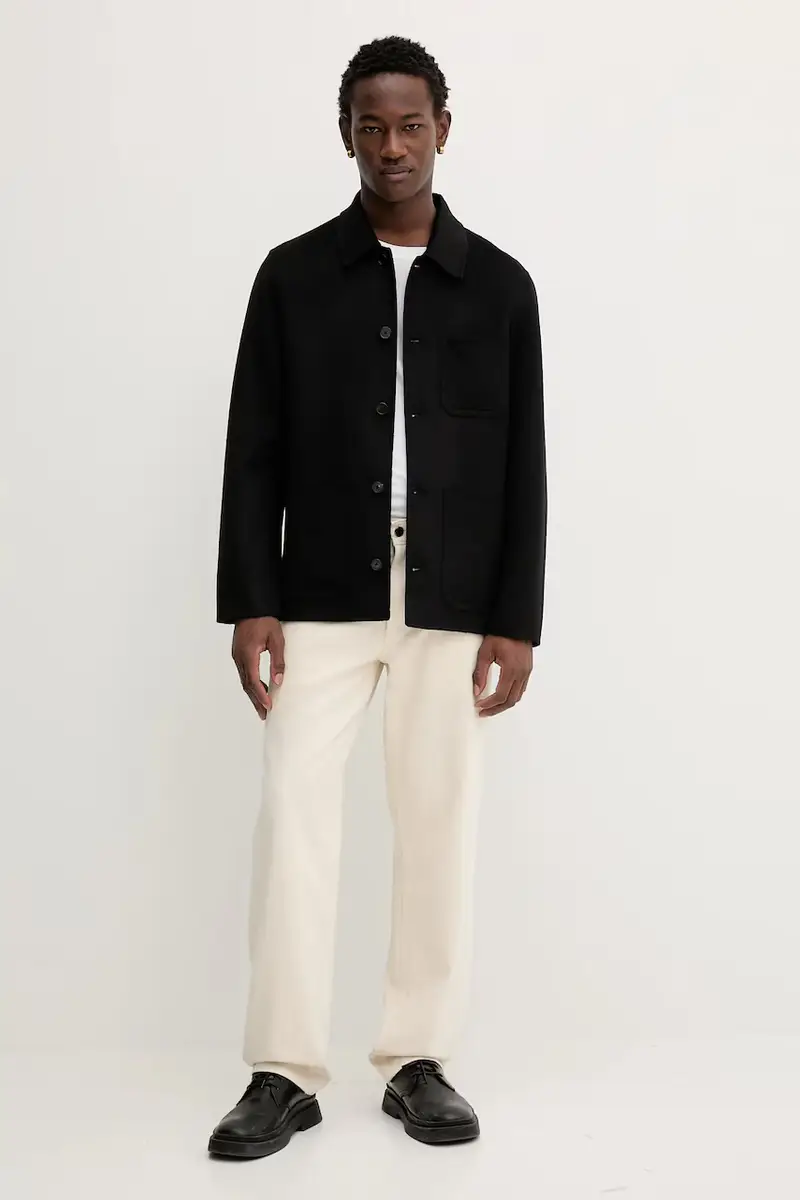 giacca in lana colore nero 31366 miniatura 2