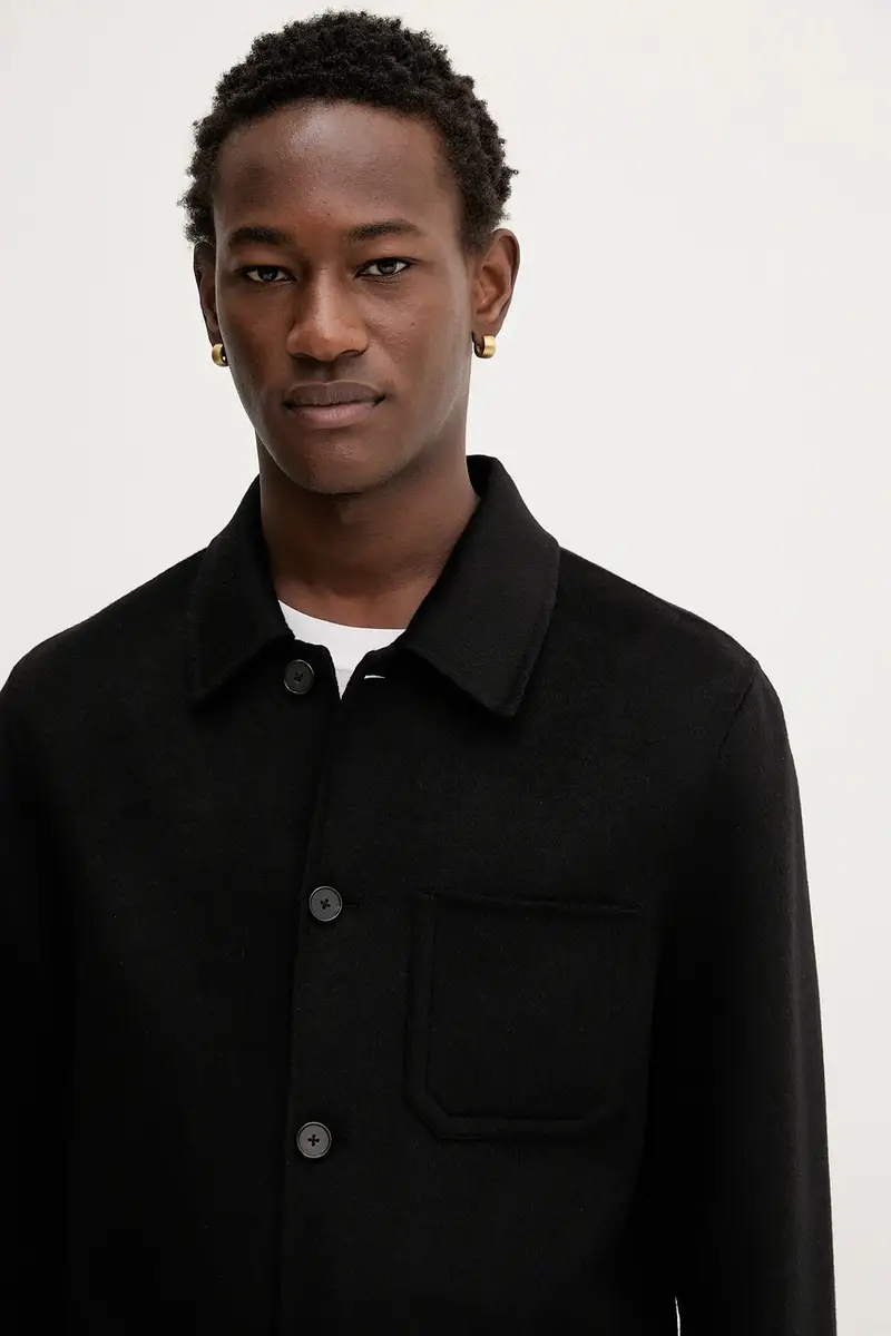 giacca in lana colore nero 31366 miniatura 4