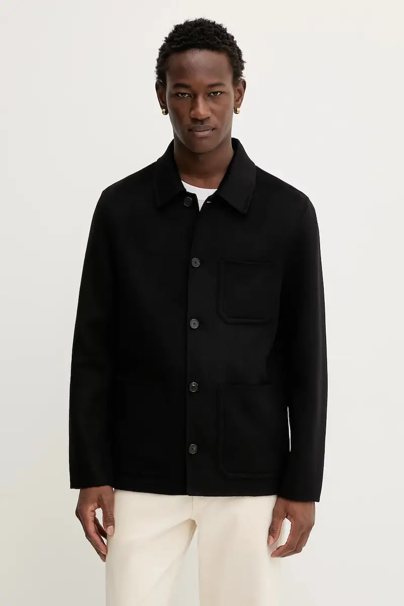 giacca in lana colore nero 31366