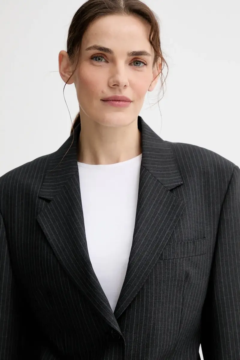 giacca in misto lana colore grigio 31766 miniatura 4