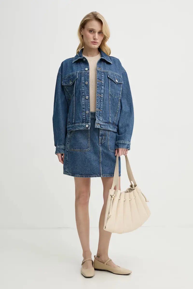 gonna di jeans colore blu 31375 miniatura 2