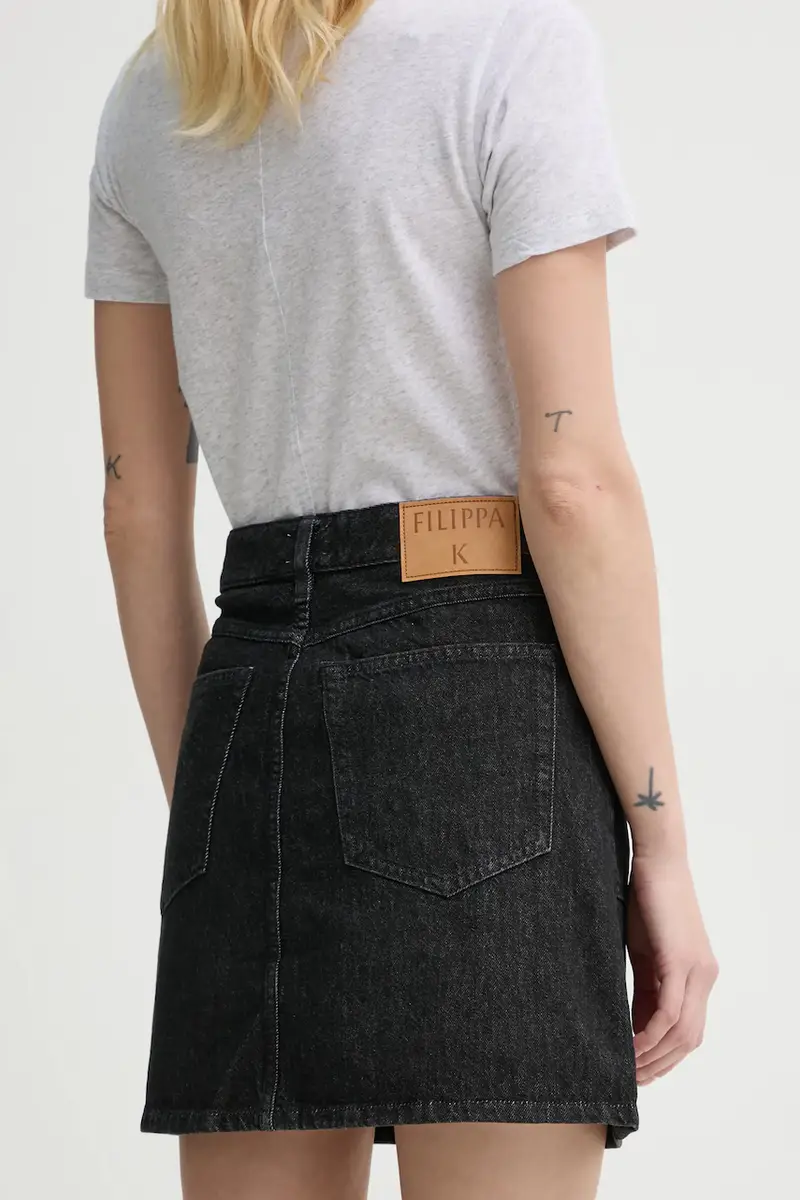 gonna di jeans colore nero 31226 miniatura 3