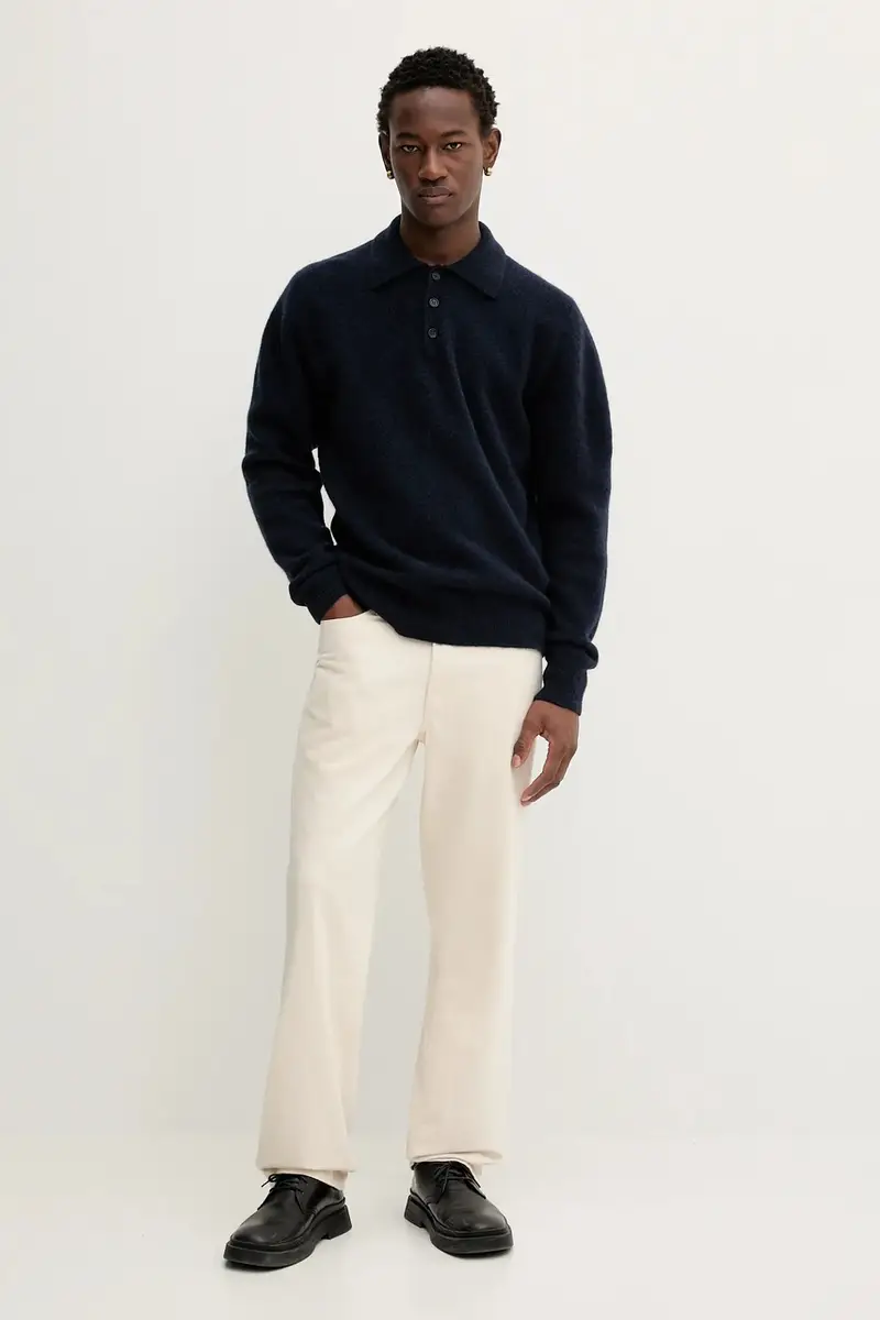 maglione con lana colore blu navy 31696 miniatura 2