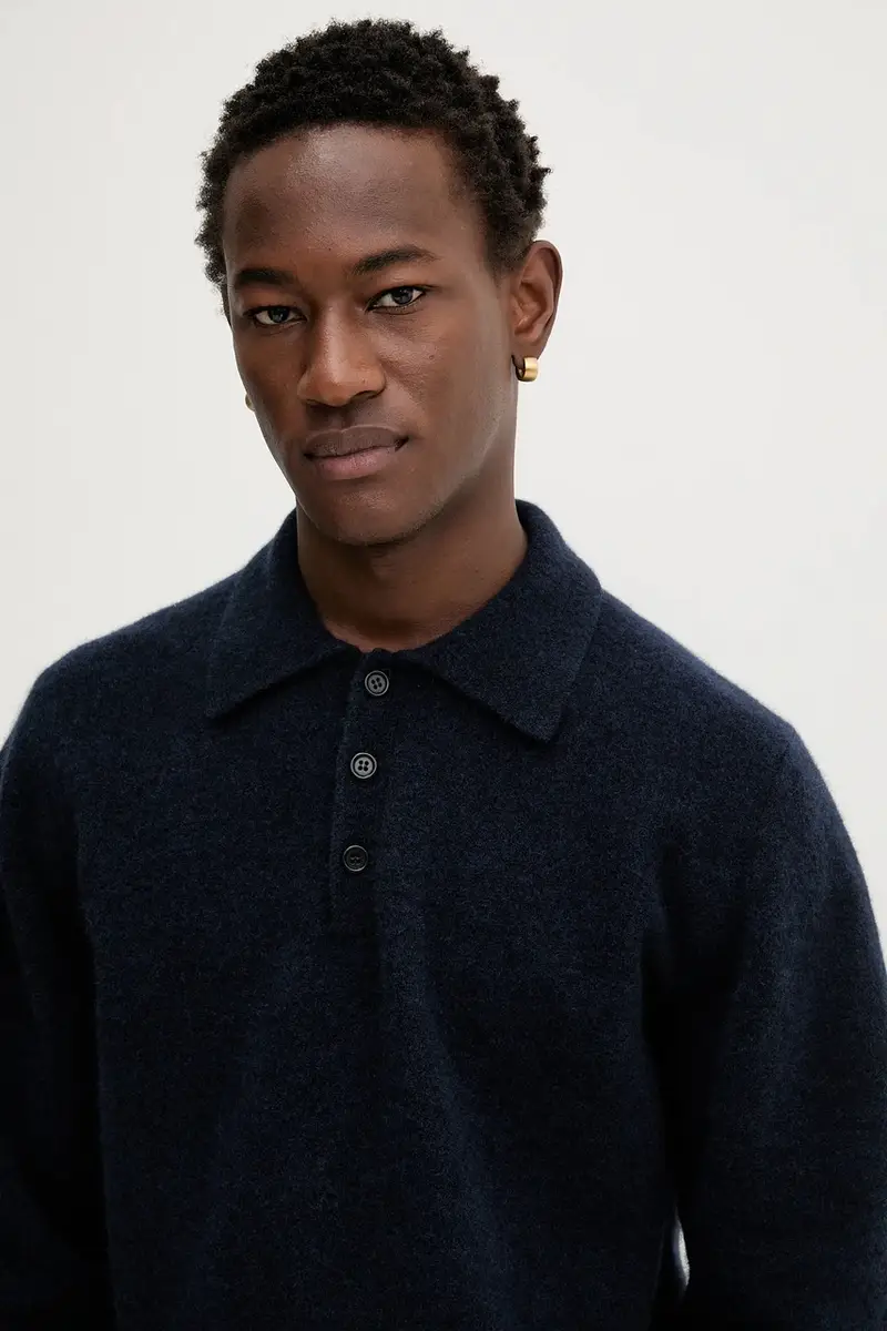 maglione con lana colore blu navy 31696 miniatura 4