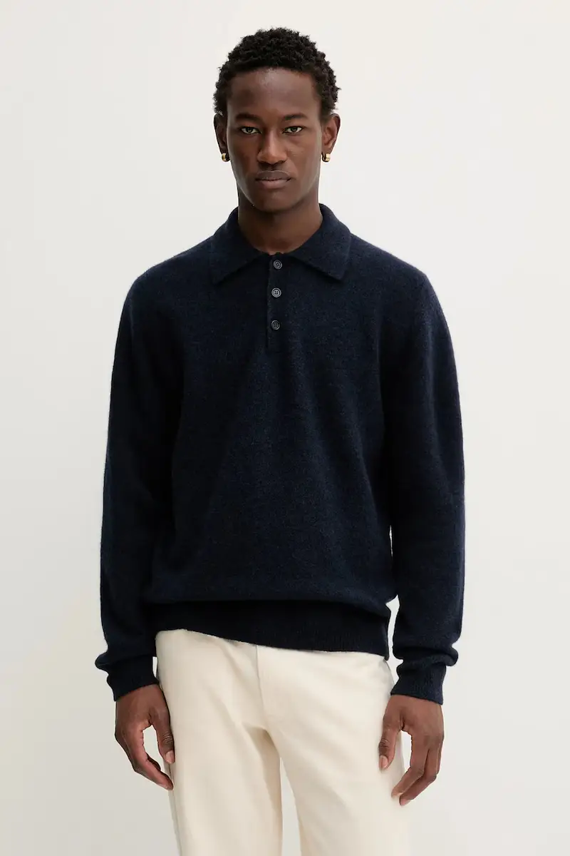 maglione con lana colore blu navy 31696