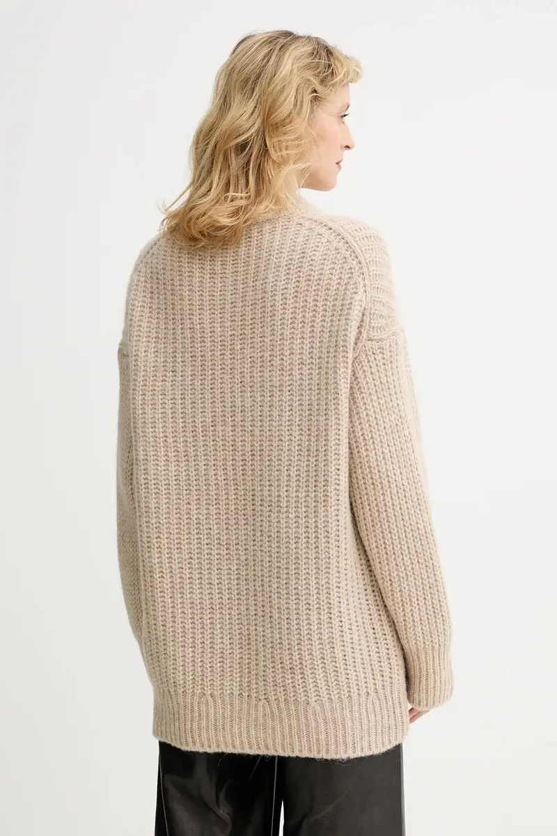 maglione con lana colore marrone 31971 miniatura 3