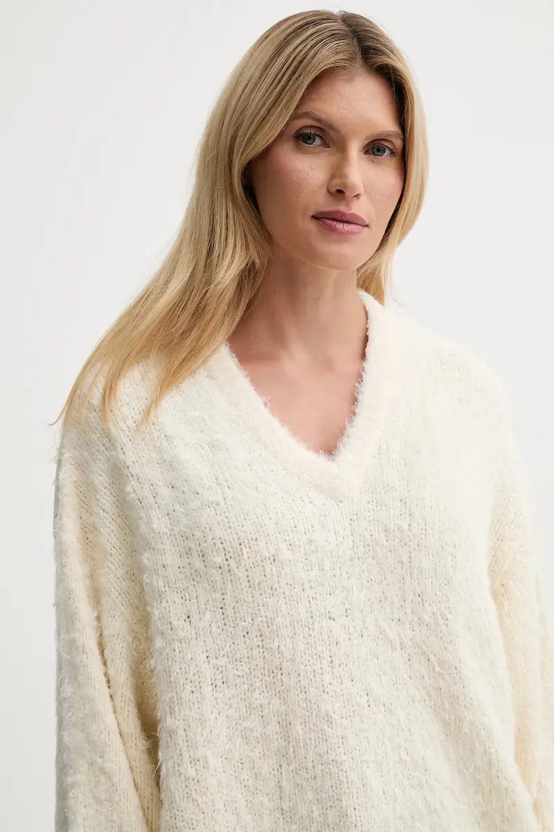 maglione di seta donna colore beige 31857 miniatura 4