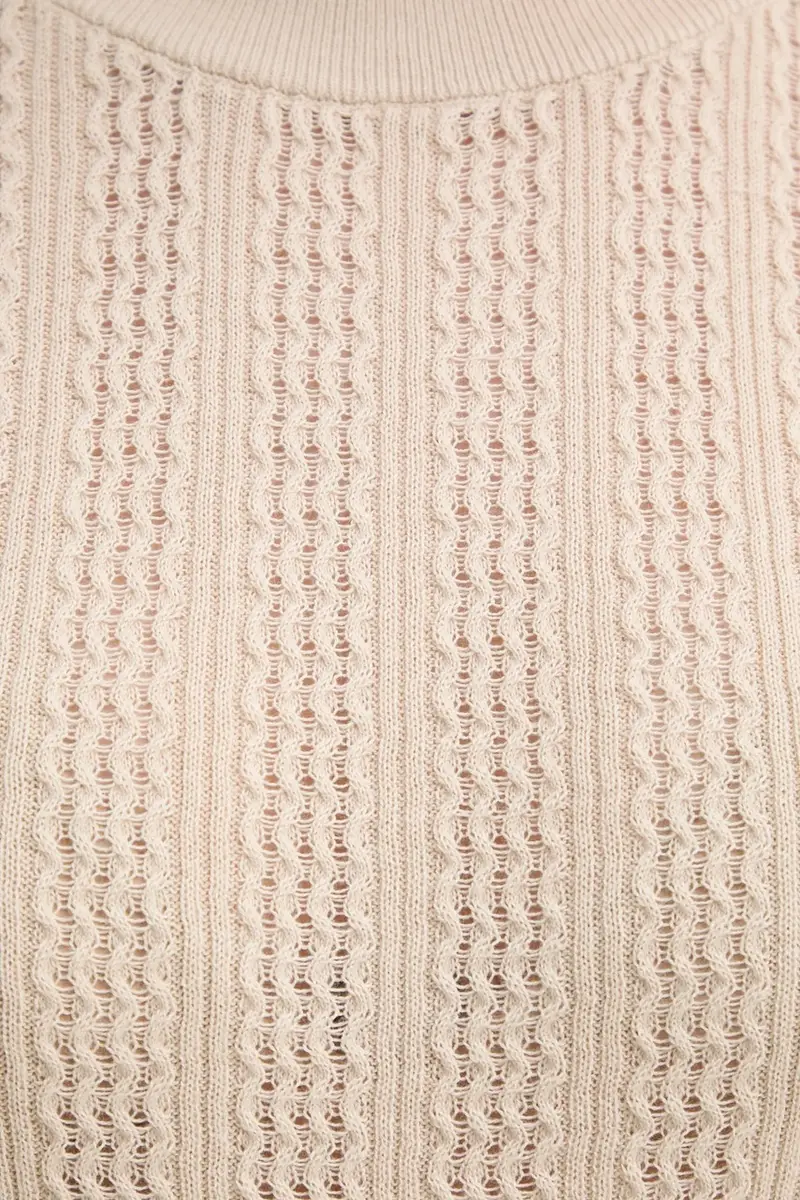 maglione in cotone donna colore beige 31316 miniatura 5