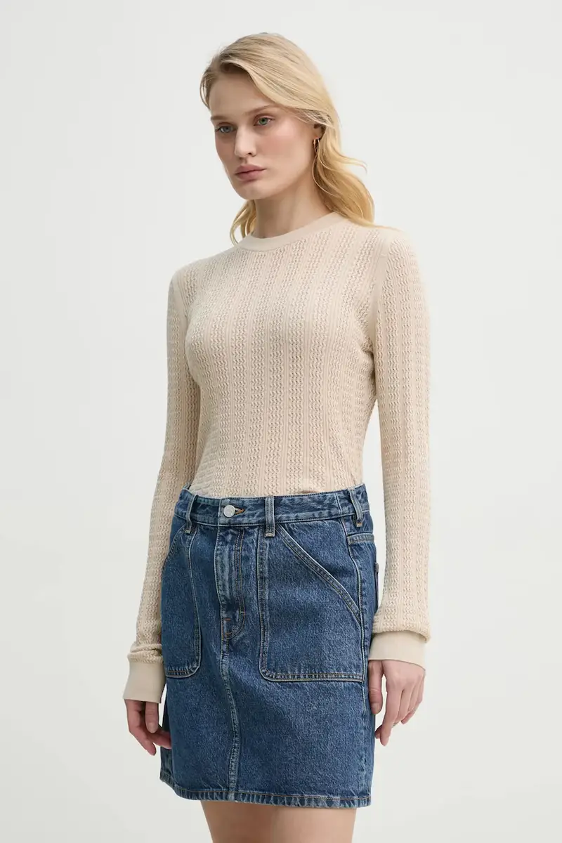 maglione in cotone donna colore beige 31316