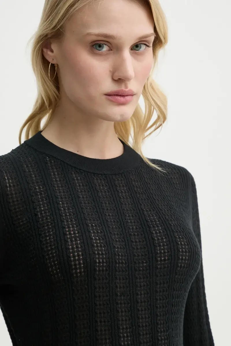 maglione in cotone donna colore nero 31316 miniatura 4