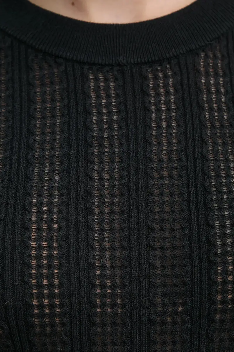 maglione in cotone donna colore nero 31316 miniatura 5