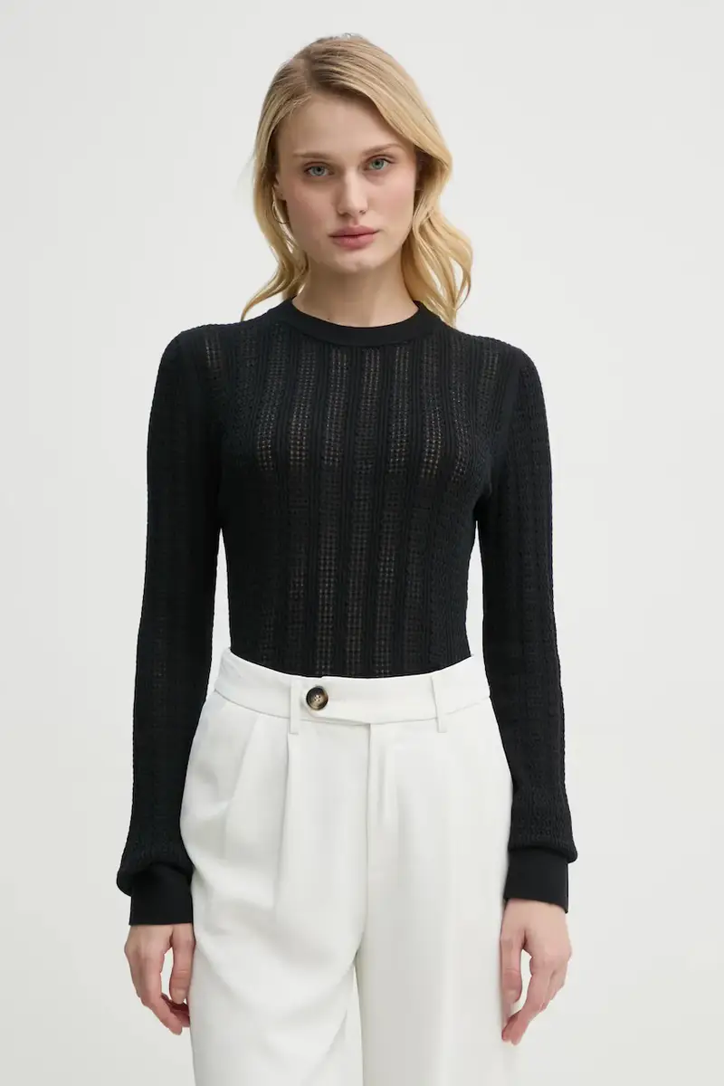 maglione in cotone donna colore nero 31316