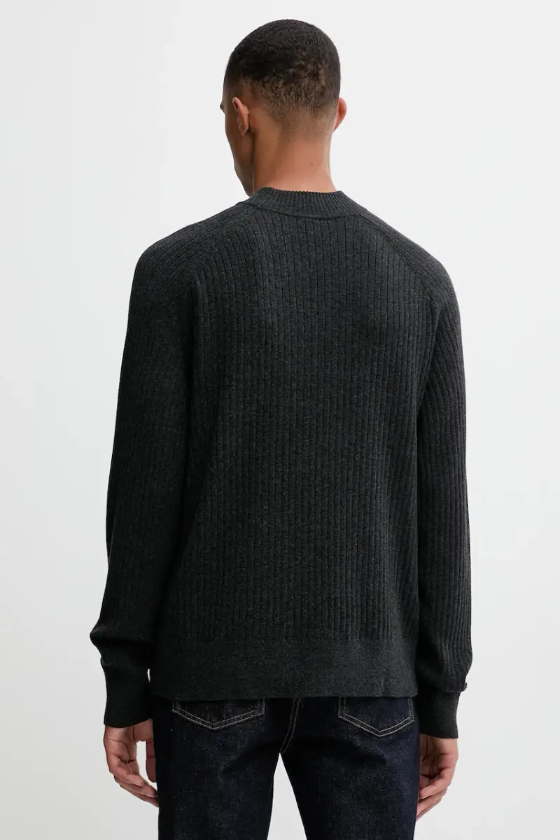 maglione in lana uomo colore grigio 31699 miniatura 3