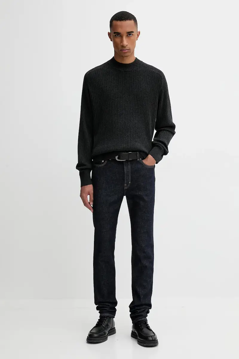 maglione in lana uomo colore grigio 31699 miniatura 4