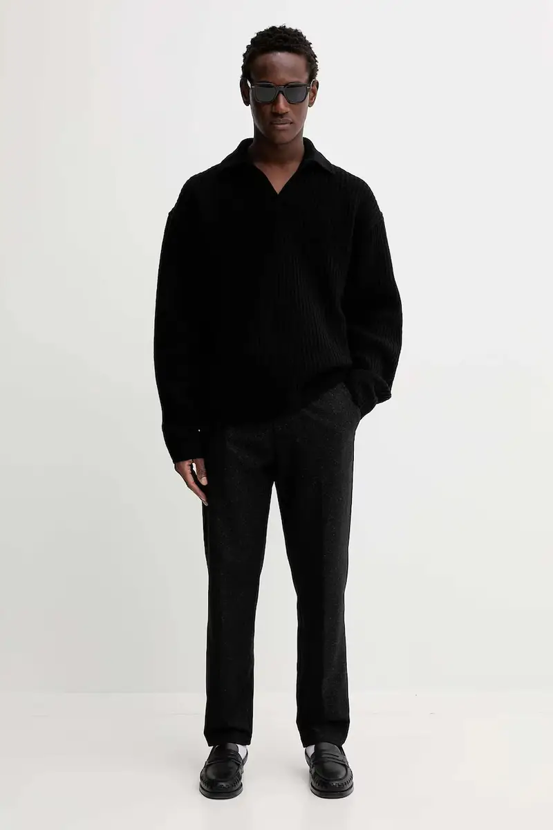 maglione in lana uomo colore nero 31897 miniatura 2