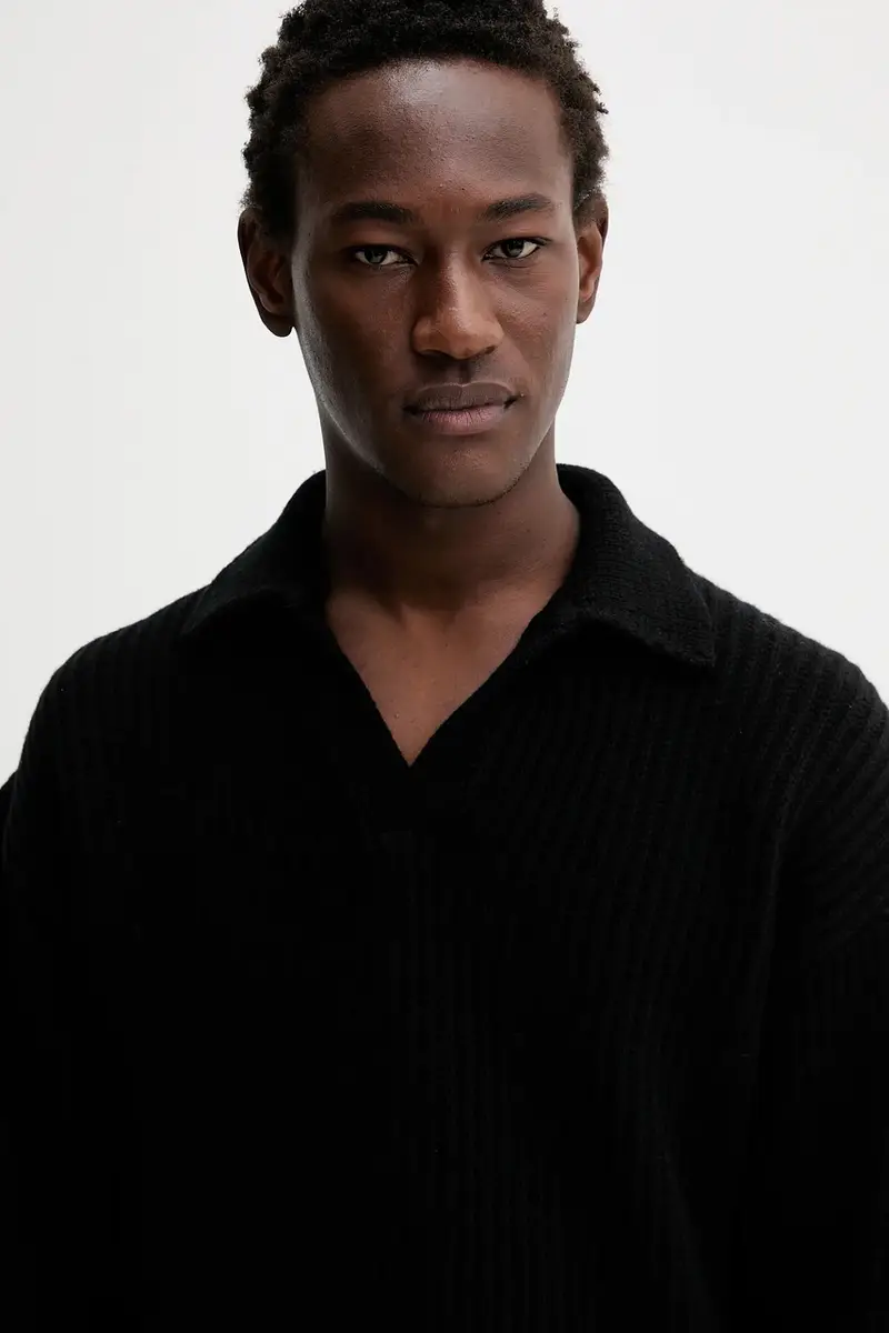 maglione in lana uomo colore nero 31897 miniatura 4