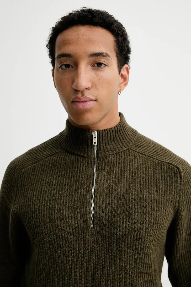 maglione in lana uomo colore verde 31692 miniatura 4