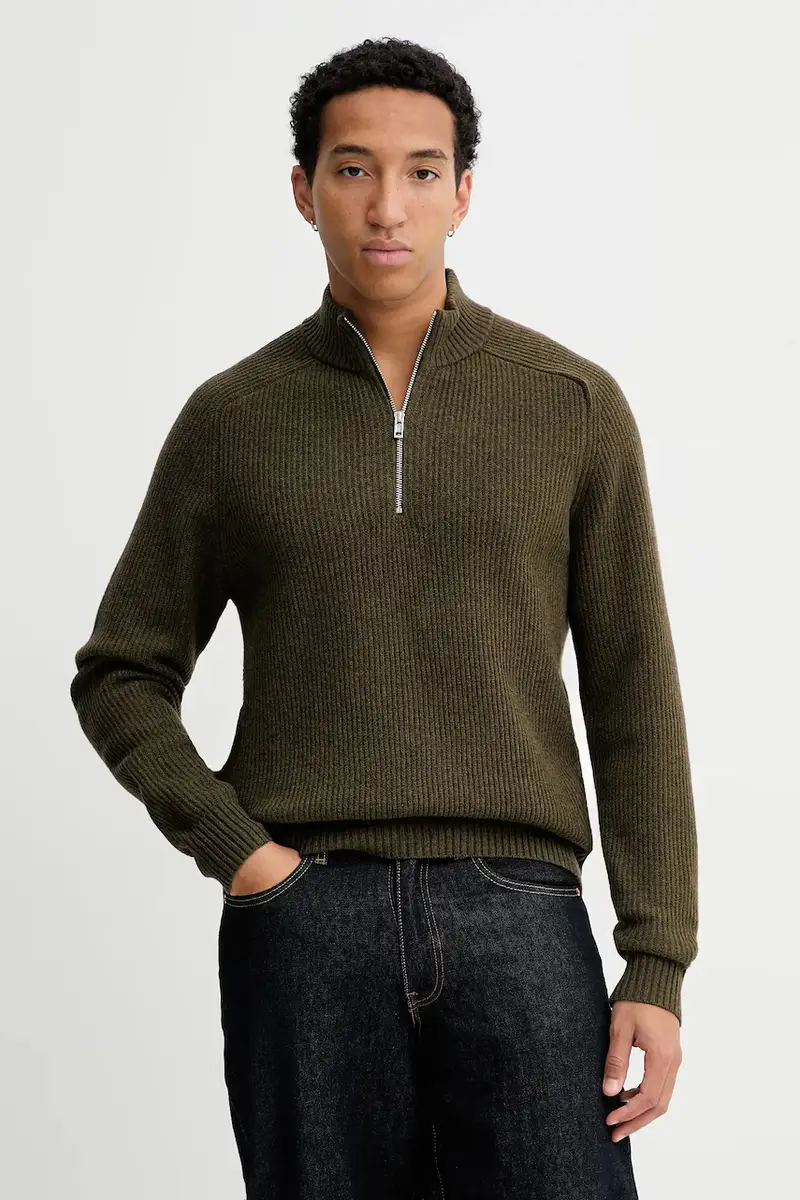 maglione in lana uomo colore verde 31692