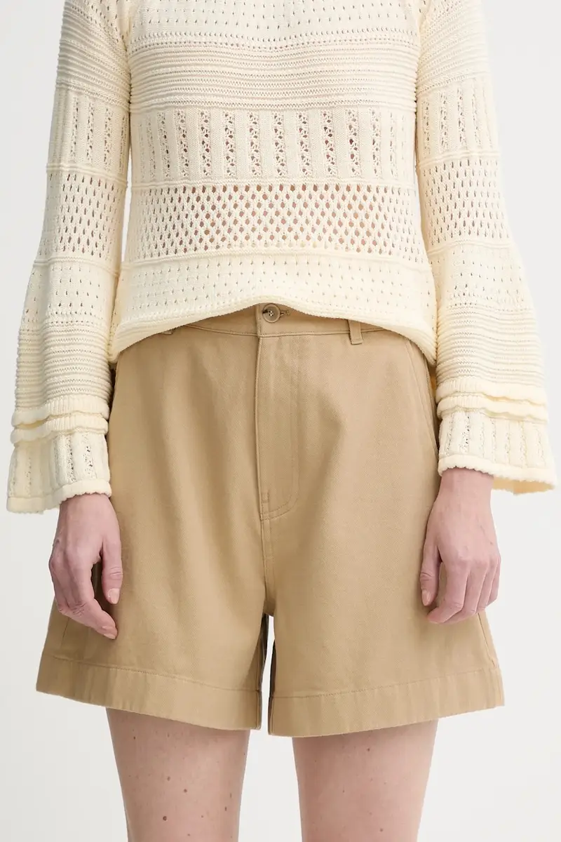 pantaloncini in cotone donna colore verde 31423.FK