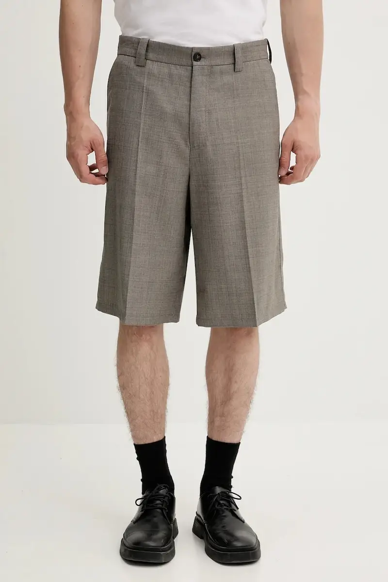 shorts con aggiunta di lana uomo colore marrone 31434