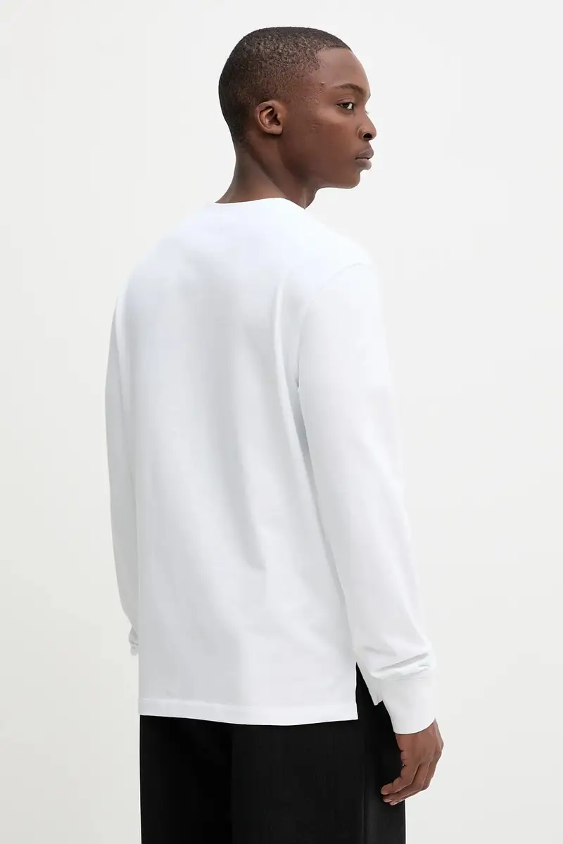 top a maniche lunghe in cotone colore bianco 31498 miniatura 3